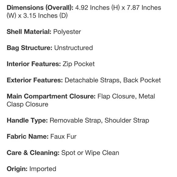 NWT Sophie Fuzzy Crossbody Handbag from A New Day - Picture 16 of 16